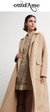OTTOD'AME Cappotto lungo doppiopetto FOS_DJ0052_1941 ECRU'