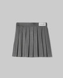 HINNOMINATE Gonna Corta A Pieghe A Vita Alta • Grigio Melange HMABW02226