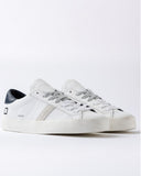 D.A.T.E. SNEAKERS UOMO HILL LOW CALF WHITE-BLUE