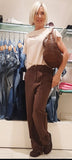 PATRIZIA PEPE        Pantaloni Lino Cotone  2P1659/ A052-B825 Sensual brown