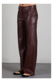 PATRIZIA PEPE       Pantaloni ecopelle  8P0181/E0004-B887 wood brown