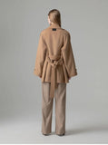 GAELLE PARIS      Cappotto corto doppiopetto con manica raglan GAABW11002 sabbia