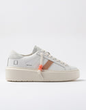 D.A.T.E. SNEAKERS DONNA HILL LOW PLATFORM CALF WHITE-COOPER