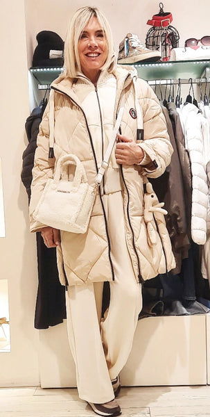 OTTOD'AME Piumino midi trapuntato HUG_OG6043-1_1941 ECRU