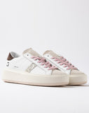 D.A.T.E. SNEAKERS DONNA HILL PLATFORM CALF WHITE-PLATINUM