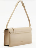 PATRIZIA PEPE  Borsa rigida orizzontale Modern Utility in pelle 8B0327/L061-W405 wooly white