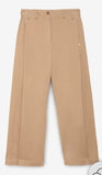 OTTOD'AME Pantaloni cropped in cotone LDR_DP0037_2213 corda
