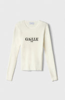 GAELLE PARIS Pullover Paricollo In Maglia A Coste • Burro GAABW07289