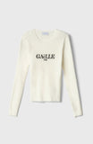 GAELLE PARIS Pullover Paricollo In Maglia A Coste • Burro GAABW07289
