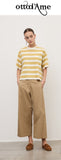OTTOD'AME Pantaloni cropped in cotone LDR_DP0037_2213 corda
