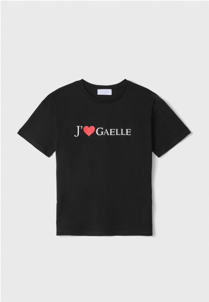 GAELLE PARIS T-Shirt In Jersey Girocollo Mezza Manica Con Stampa • Nero  GAABW07767