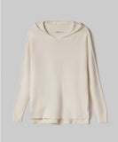 HINNOMINATE Maglia Cappuccio Con Paillettes Piu' Lunga Sul Dietro • Bianco Burro HMABW02310