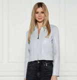 PATRIZIA PEPE Giacchetto in tessuto spalmato 8O0165/E005J-S702 glass grey