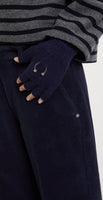 OTTOD'AME Pantalone in velluto VLY_DP9880_2222 blu