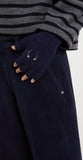 OTTOD'AME Pantalone in velluto VLY_DP9880_2222 blu