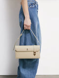 PATRIZIA PEPE  Borsa rigida orizzontale Modern Utility in pelle 8B0327/L061-W405 wooly white
