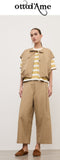 OTTOD'AME Pantaloni cropped in cotone LDR_DP0037_2213 corda