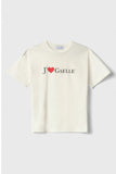 GAELLE PARIS T-Shirt In Jersey Girocollo Mezza Manica Con Stampa • Off White GAABW07767