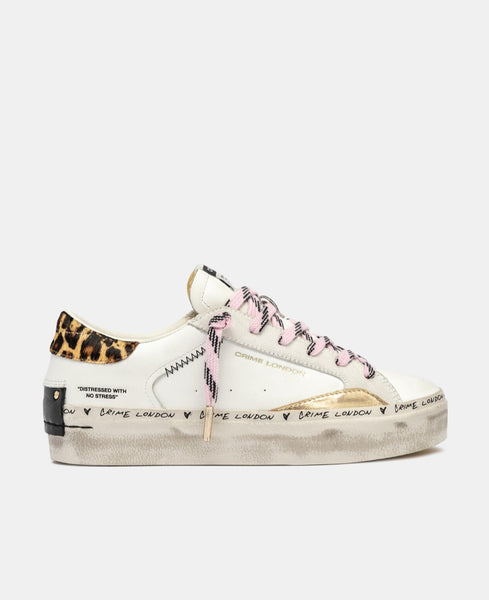CRIME LONDON DONNA  DISTRESSED PLATFORM CHEETAH POP  ART 25072