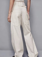 PATRIZIA PEPE Pantalone Denim vita bassa con risvolto 2P1690_D107_W146