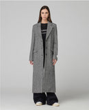 HINNOMINATE Cappotto Lungo Spigato Monopetto  HMABW02294 nero