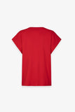 GAELLE PARIS T-Shirt Paricollo Smanicata In Jersey Con Ricamo GAABW09368 rosso