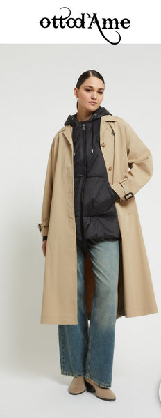 OTTOD'AME  Trench lungo con cappuccio
 CSY_OG6147_1991