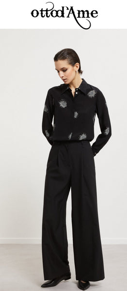OTTOD'AME Camicia in viscosa LNR_TC5210_1920 nero