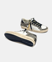CRIME LONDON SNEAKER UOMO SK8 DELUXE STONE GREY ART 11110