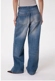 GAELLE PARIS PANTALONE BOY IN DENIM CON MOSCHETTONE GIOIELLO GAABW09510