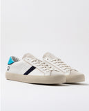 D.A.T.E. SNEAKERS UOMO HILL LOW FLUO WHITE-BLUE