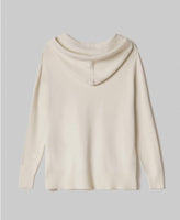 HINNOMINATE Maglia Cappuccio Con Paillettes Piu' Lunga Sul Dietro • Bianco Burro HMABW02310