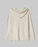 HINNOMINATE Maglia Cappuccio Con Paillettes Piu' Lunga Sul Dietro • Bianco Burro HMABW02310
