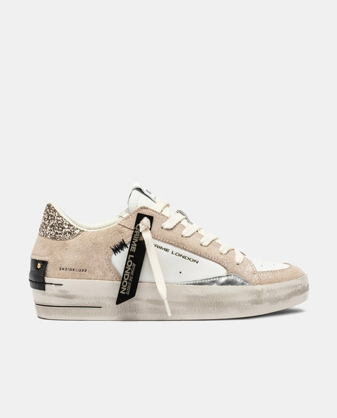 CRIME LONDON DONNA SK8 DELUXE WEDGE CHAMPAGNE DUST 25190