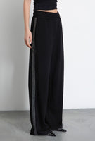 GAELLE PARIS Pantalone A Palazzo Con Bandine Laterali • Nero  GAABW07601