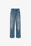 GAELLE PARIS PANTALONE BOY IN DENIM CON MOSCHETTONE GIOIELLO GAABW09510
