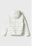 GAELLE PARIS Piumino Manica Lunga Con Cappuccio •Bianco GAABW06501