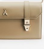 PATRIZIA PEPE  Borsa rigida orizzontale Modern Utility in pelle 8B0327/L061-W405 wooly white