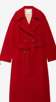 OTTOD'AME Cappotto lungo in lana cotta PKY_DJ0075_2355 CHERRY
