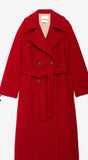 OTTOD'AME Cappotto lungo in lana cotta PKY_DJ0075_2355 CHERRY