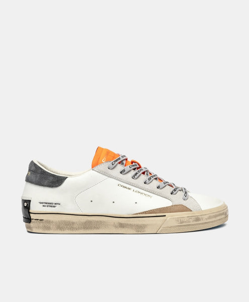 CRIME LONDON SNEAKER UOMO DISTRESSED 2.0 VIVID ORANGE ART 11073