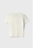 GAELLE PARIS T-Shirt In Bielastico Mezza Manica Con Stampa • Off White GAABW07774