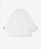 OTTOD'AME Camicia over in lino MSM_DC5271 bianco