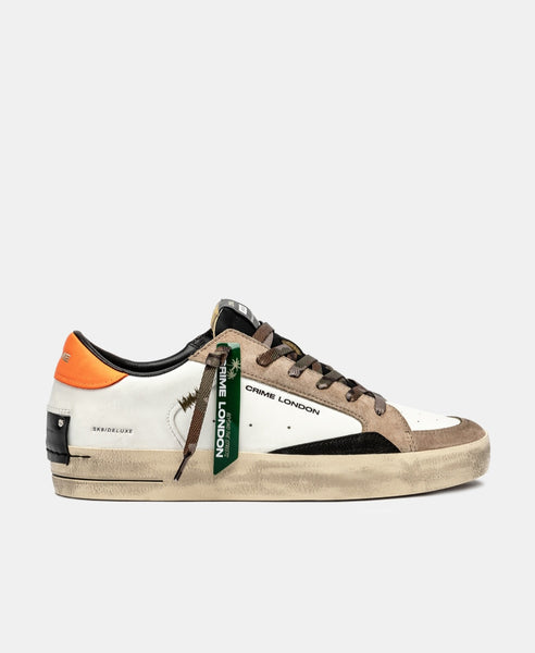 CRIME LONDON SNEAKER UOMO SK8 DELUXE BURNT CAMO ART 11106