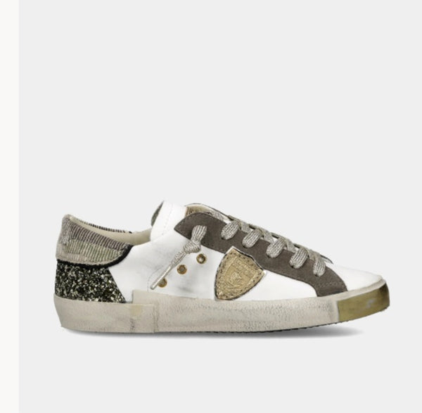 PHILIPPE MODEL   SNEAKERS DONNA Bianco Verde Militare PRLD-CG01