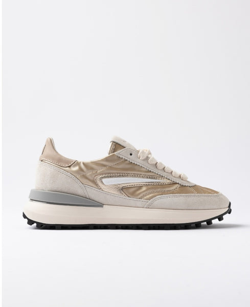 D.A.T.E. SNEAKERS DONNA ATHLETA LAMINATED PLATINUM