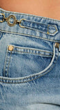 GAELLE PARIS PANTALONE  IN DENIM SLIM FIT CON MORSETTI LATERALI GAABW09500