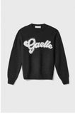 GAELLE PARIS Pullover Cropped In Maglieria Con Logo Lurex • Nero  GAABW07114