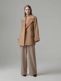 GAELLE PARIS      Cappotto corto doppiopetto con manica raglan GAABW11002 sabbia