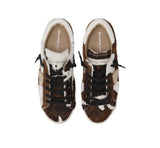 PHILIPPE MODEL   SNEAKERS DONNA Prsx Bianco Stampa Animalier Marrone   PRLD AV01